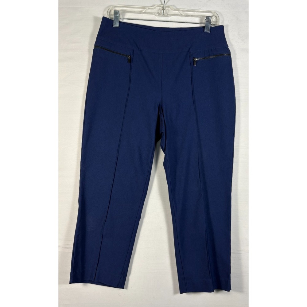 Style & Co Women  2 pair bundle blue and Black Pull On Capri Pants Size Medium